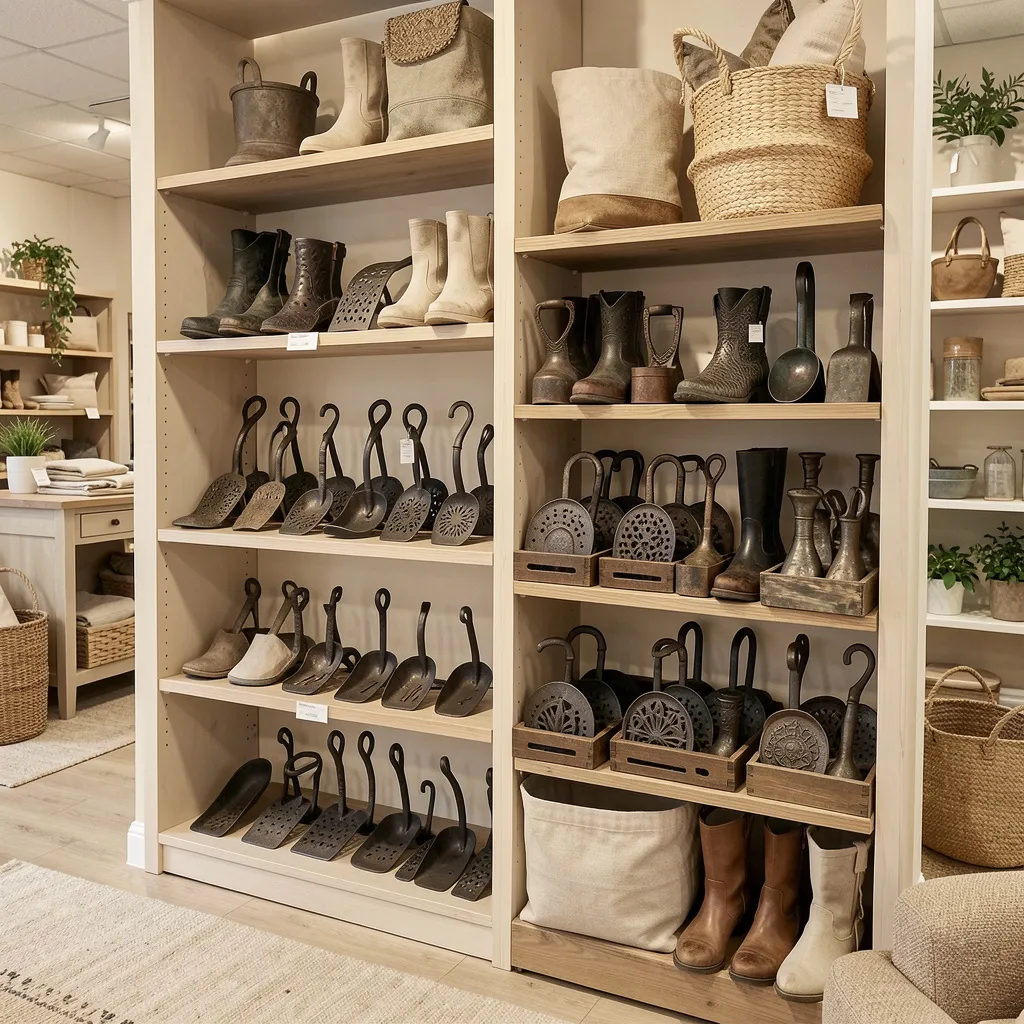 Greek-inspired ornamental boot scraper