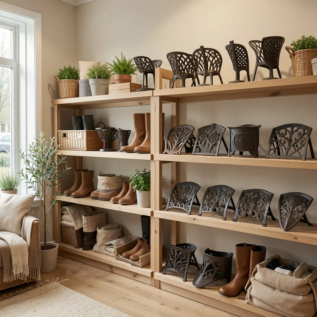 Boot scraper in outdoor setting